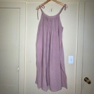 distressed linen blush mauve pink  Pink Dress